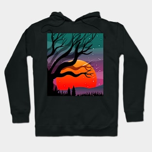 Spooky forest night. Hoodie